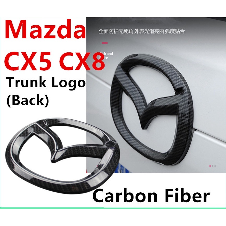 Mazda Ốp logo 3d Bằng Sợi carbon Cao Cấp Cho Xe Hơi mazda cx5 cx8 2017-2023 cx-5 cx-8