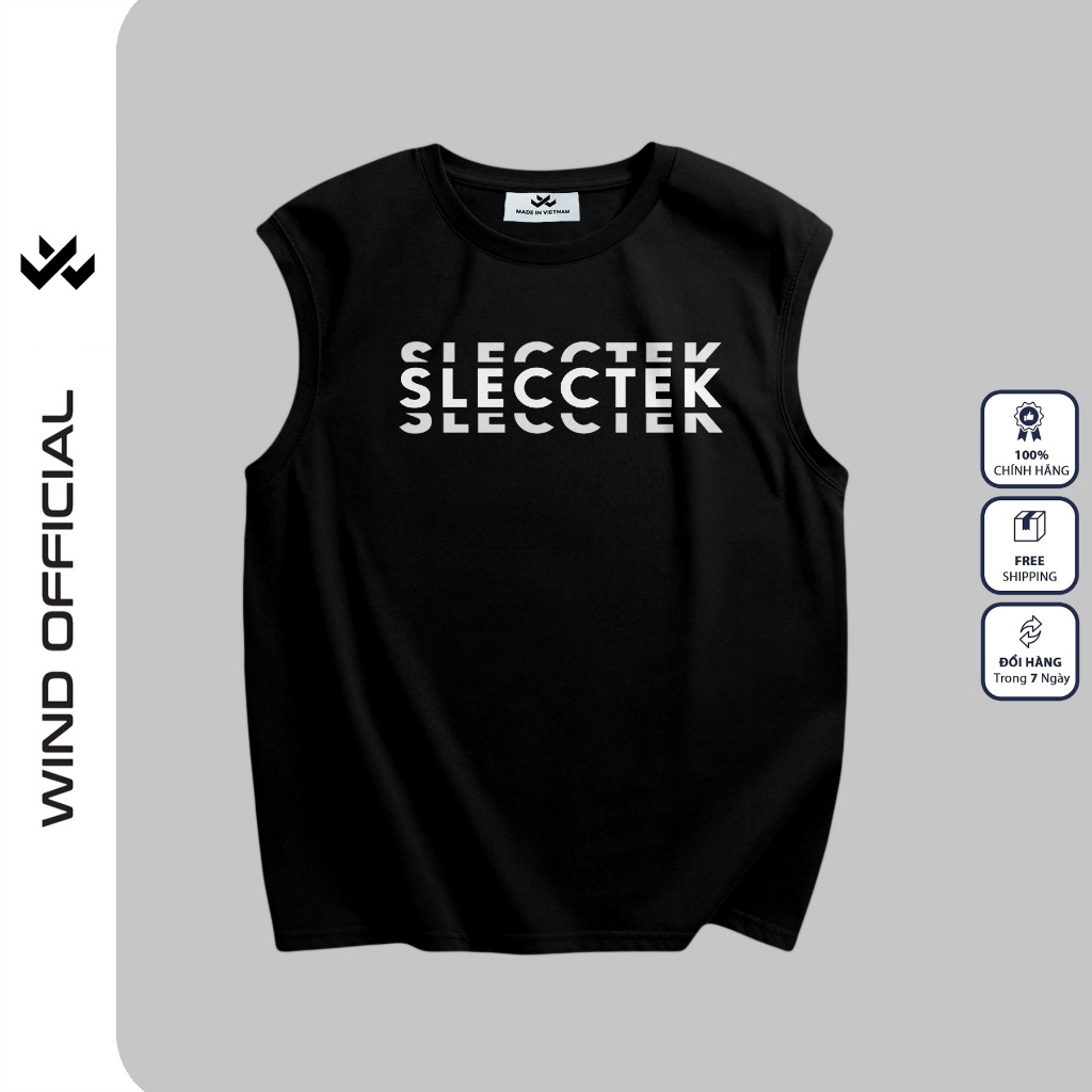 Áo ba lỗ unisex WIIS form rộng sát nách SLECCTEK tanktop thời trang nam nữ oversize
