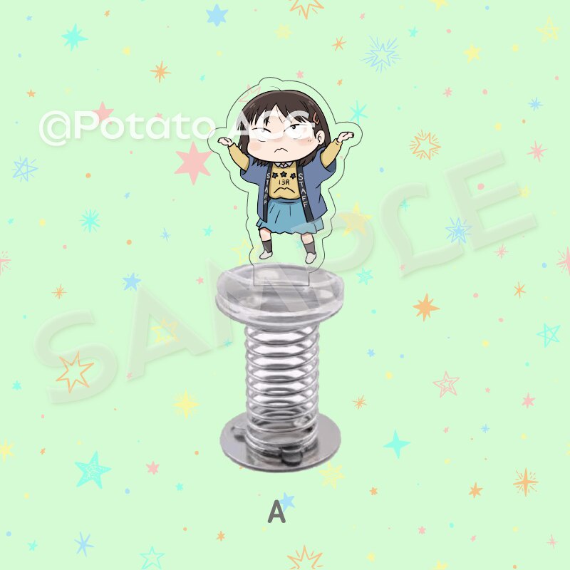 Mô hình standee lò xo Skip and Loafer Spring Shake Acrylic Iwamura Mitsumi Anime Keychain phụ kiện trang trí dễ thương