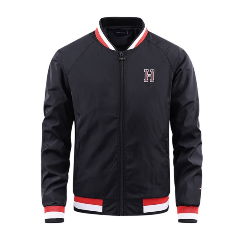 Tommy hilfiger Áo Khoác Cổ Đứng Chống Gió Thêu logo Phong Cách Doanh Nhân Cho Nam
