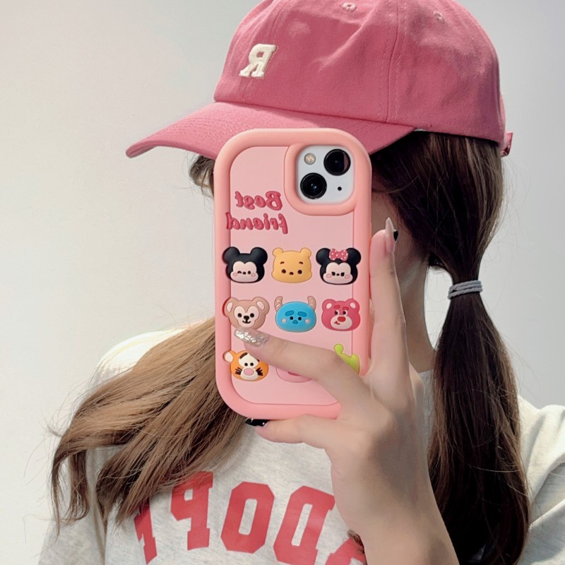 DISNEY Dễ Thương Ốp Điện Thoại Họa Tiết Hoạt Hình Gấu pooh / Chuột mickey minnie Cho iphone 15 14 13 12 11 pro max 15pro 14pro 13pro