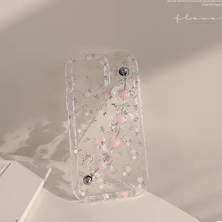 Ốp lưng iPhone 15 Pro Max 14 Pro Max 13 Pro Max 12 Pro Max 11 Pro Max 15 Plus 14 Plus 8 Plus 7 Plus 6 Plus 6s Plus Xs Max X Xr 13 Mini 12 Mini Little Fresh flower Bracelet transparent soft phone case