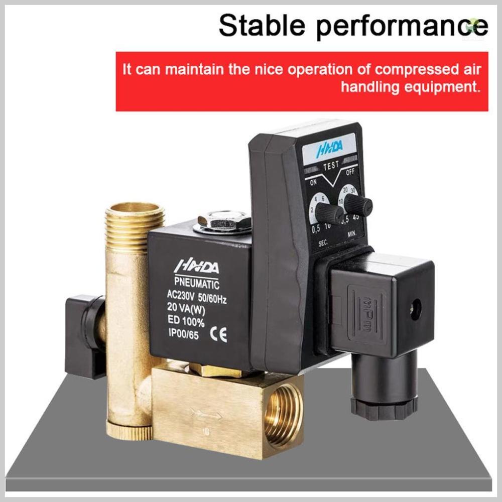 Brass Electronic Drain Valve for Air Compressor Filter Separator Dryer - Efficient Condensate Removal