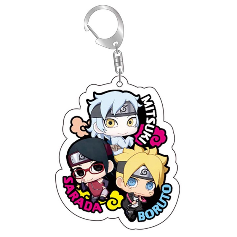 Hq Móc Khóa acrylic Hai Mặt Trong Suốt Họa Tiết Hoạt Hình anime naruto