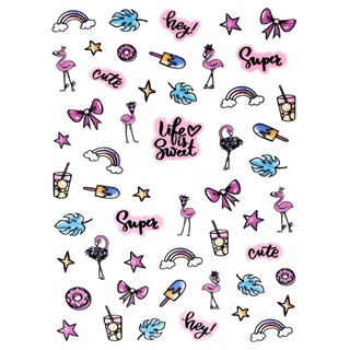 Nail sticker 3D trang trí móng sticker dán móng tay móng chân