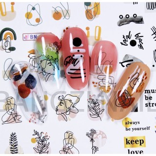 Nail sticker 3D trang trí móng sticker dán móng tay móng chân