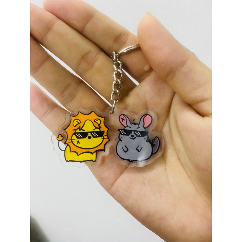 Móc khoá GeminiFourth, chất liệu mica - trí decor