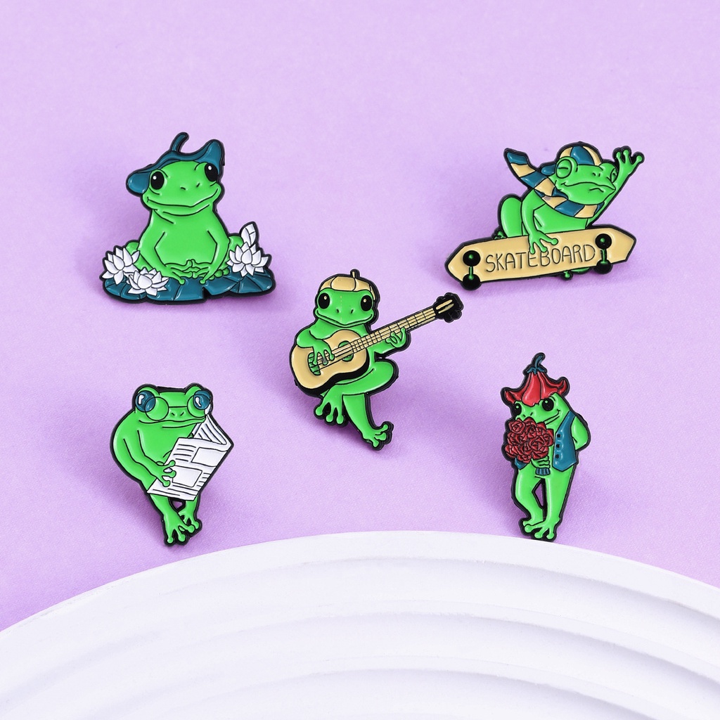 Dễ Thương Ghim Cài Áo Hình Chú Ếch Đáng Yêu
