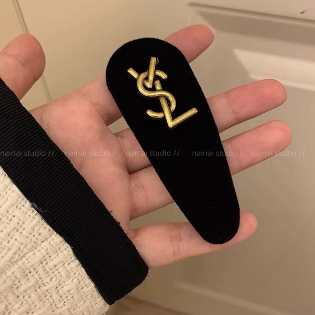 Kẹp Tóc Nhung Đen Phong Cách vintage Xinh Xắn Cho Nữ