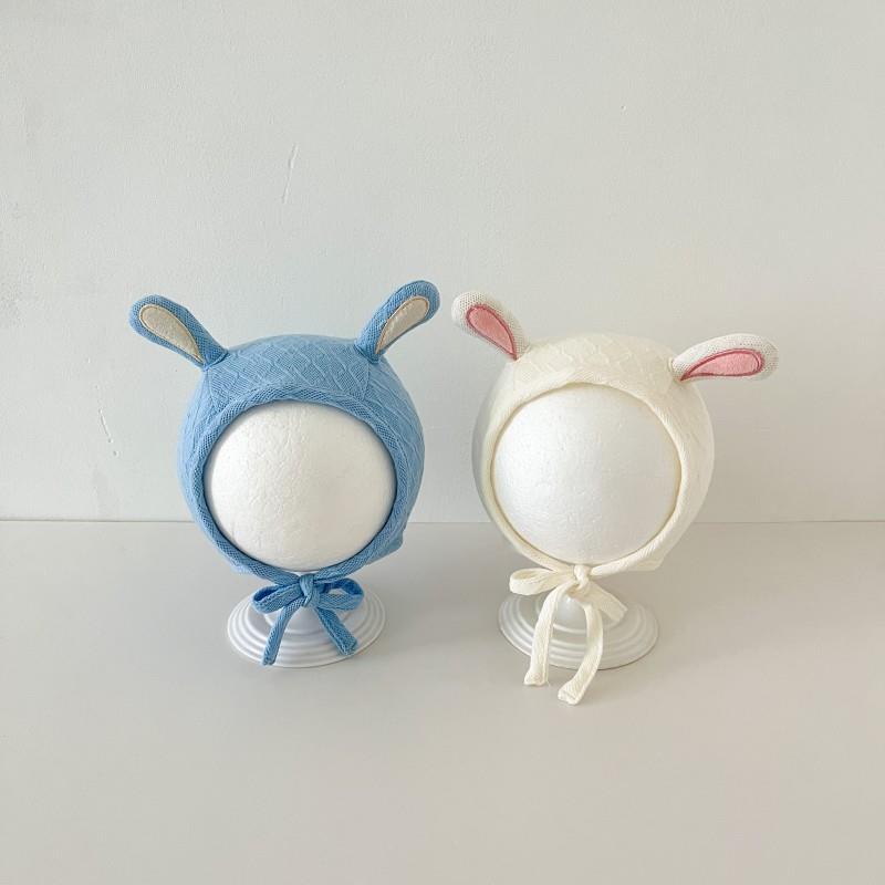 Mũ Tai Thỏ Hoạt Hình Mềm Mại Bảo Vệ Tai Chống Gió Mùa Thu Đông Cho Bé Gái Sơ Sinh