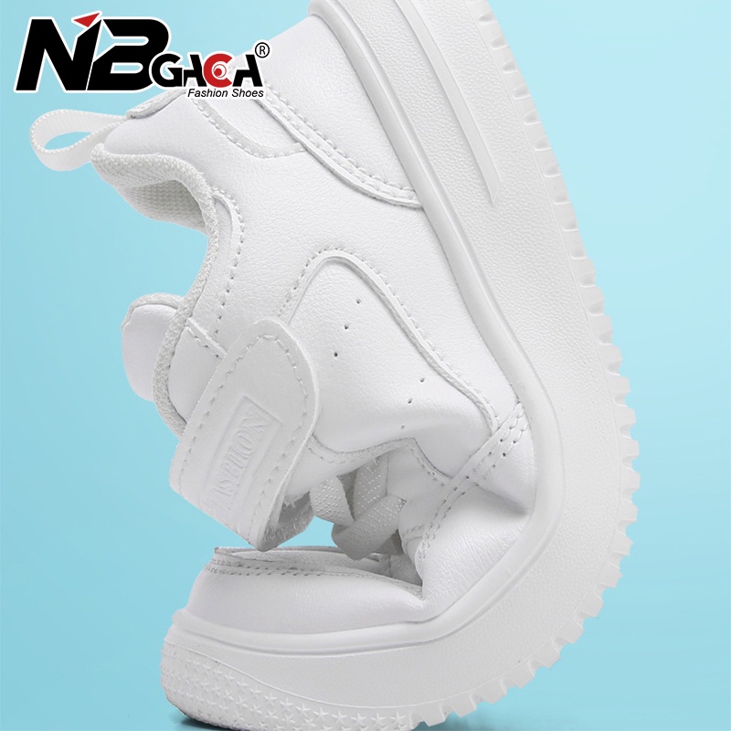 Giày Da Đế Bằng Chống Trượt Màu Đen Thời Trang Thường Ngày Cho Học Sinh Nam Và Nữ