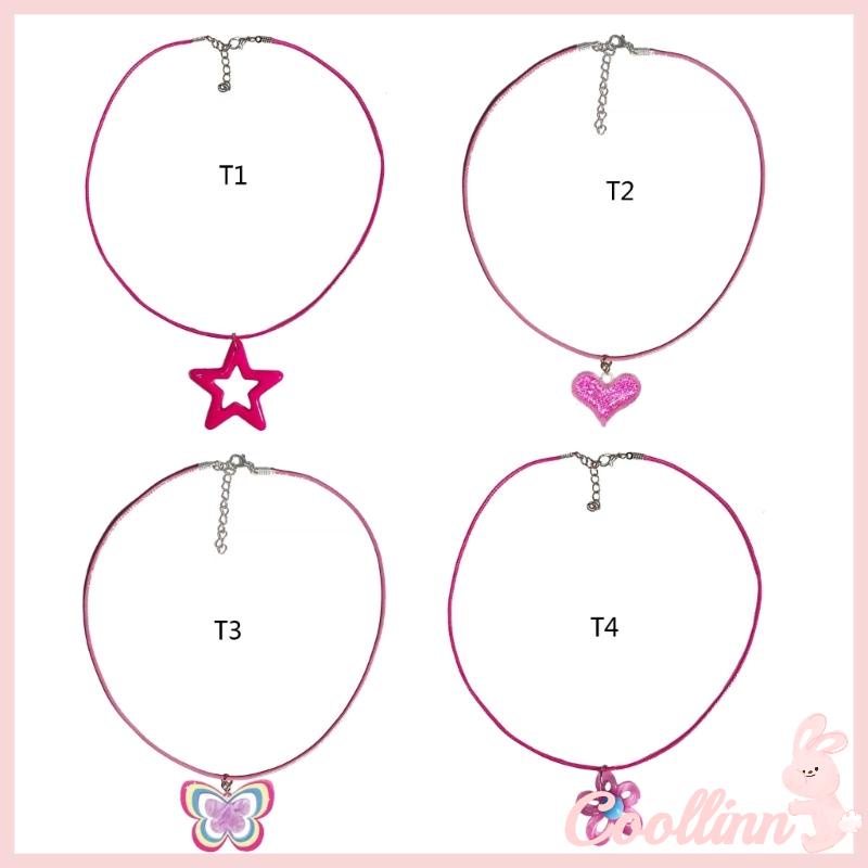 Dây Xích Đeo Cổ Bằng acrylic Hình Hoa / Ngôi Sao / Trái Tim Có Thể Điều Chỉnh Cho Học Sinh