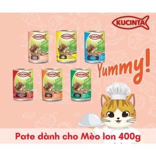 Pate kucinta lon 400g dành cho mèo - pate mèo từ thịt cá thật nhập khẩu từ malaysia
