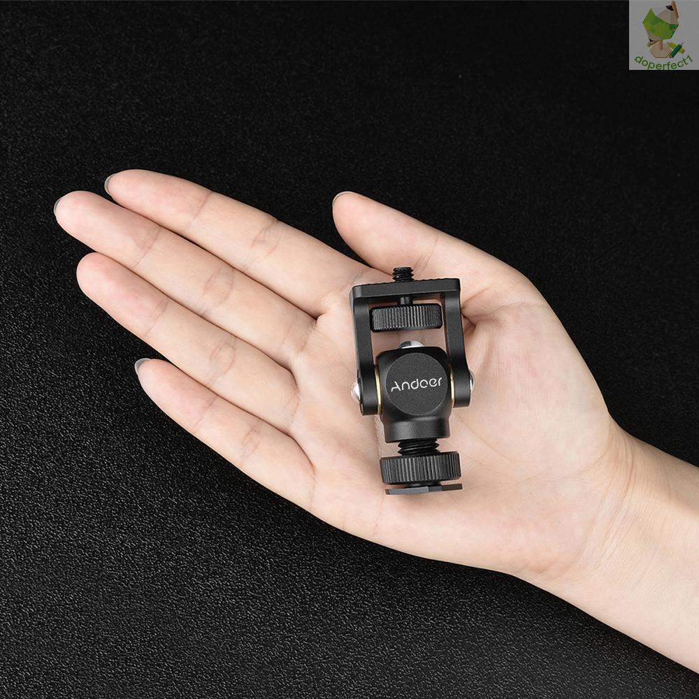 Giá Đỡ Màn Hình Máy Ảnh andoer video mount mini Bằng Hợp Kim Nhôm Có Đinh Ốc 1 / 4 inch Cho Máy Ảnh dslr 9.7