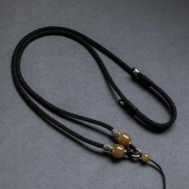 Dây Đeo Cổ Dệt Tay Mặt Đá Ngọc Bích pixiu guanyin 9.26 Dành Cho Nam Và Nữ