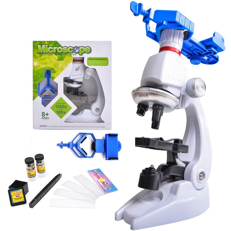 100X 400X 1200X MAGNIFICATION BASIC MICROSCOPE SCIENCE DISCOVERY EDUCATIONAL LEARNING STEM ADVANCE TOYS FOR CHILDREN