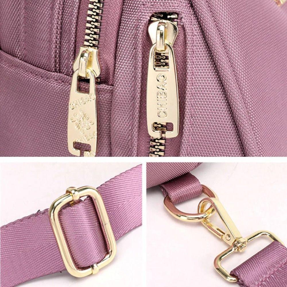 Ba Lô nylon mini Màu Trơn Thời Trang Dành Cho Nữ