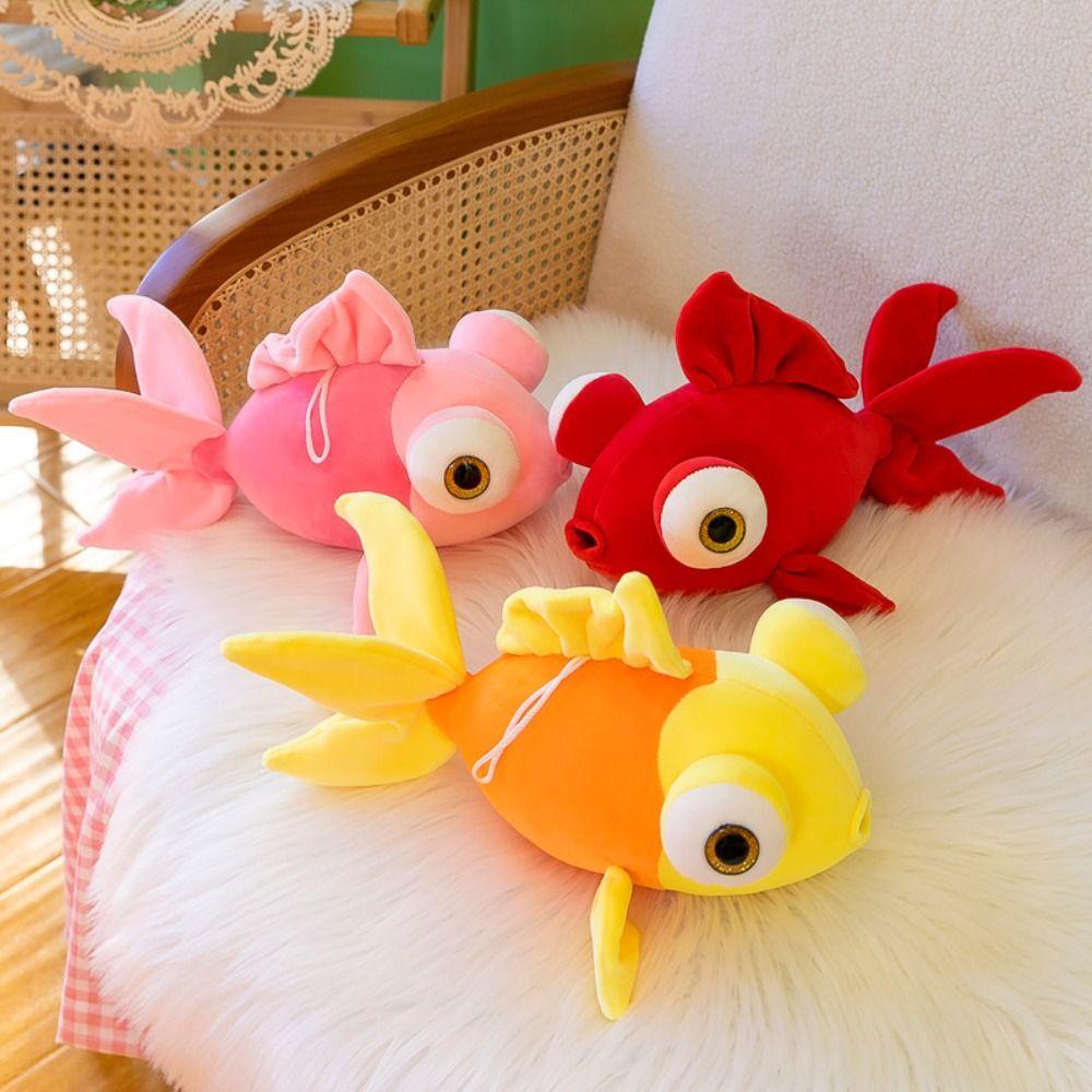 Cá Vàng Nhồi Bông Mắt To 35cm Dễ Thương Cho Bé