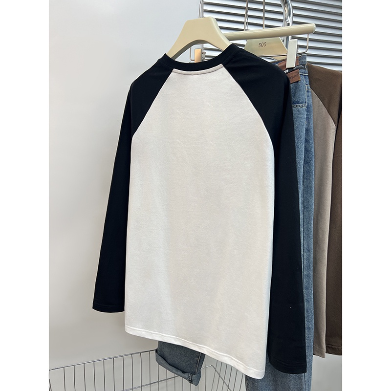 NRVP Áo Thun 100% cotton Tay Dài Dáng Rộng In Hình Trẻ Em Thời Trang Hàn Quốc 2024