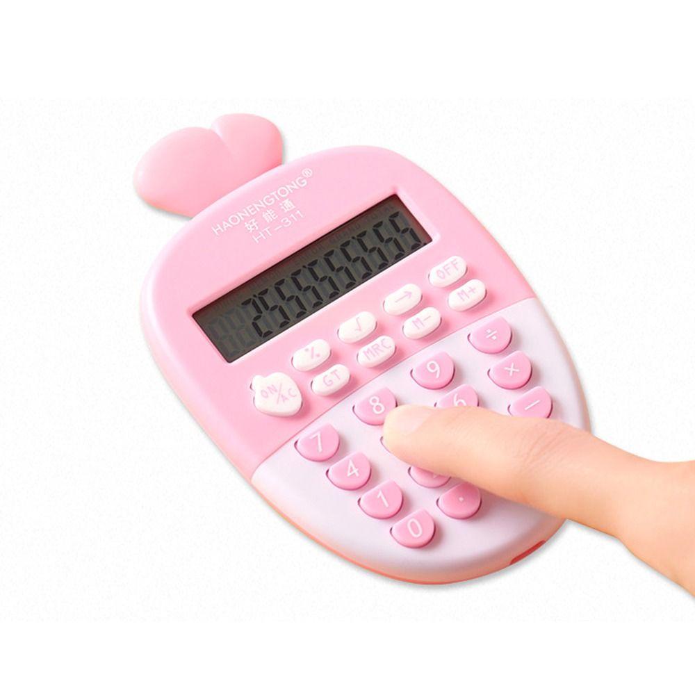 WAPKTY Máy Tính Cầm Tay Hình Củ Cà Rốt 12 Chữ Số Sạc Pin Cho Học Sinh