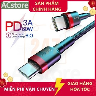 Cáp sạc nhanh baseus 2 cổng type-c pd 60w - cáp sạc nhanh baseus 2 cổng type-c pd 60w