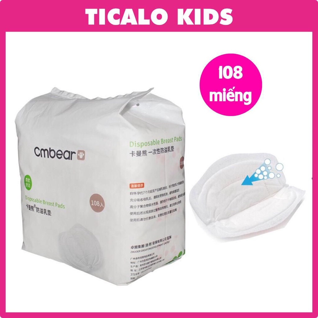 Thấm lót sữa Cmbear bịch 108 miếng