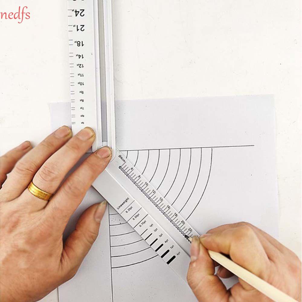 Nedfs Thước Gấp Hình Chữ Nhật Vẽ Đường Kẻ Hình Học Sáng Tạo Cho Học Sinh / Văn Phòng