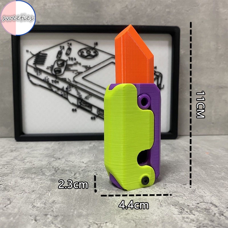3d đồ chơi giải nén trọng lực cà rốt dao giải nén trẻ em đào tạo ngón tay đồ chơi khoa học