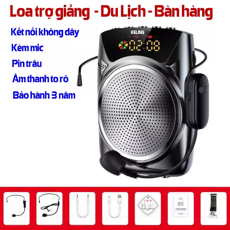 Loa trợ giảng không dây KAW, kết nối bluetooth âm thanh to, rõ ràng bảo hành 12 tháng