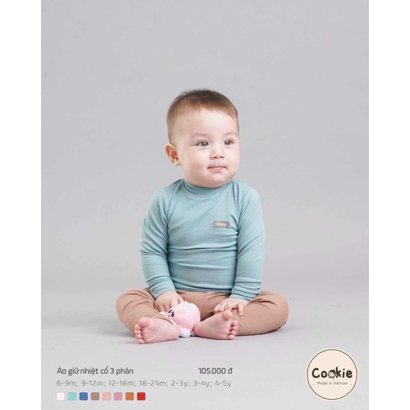 Áo giữ nhiệt cổ 3 phân cookie cho bé trai/bé gái