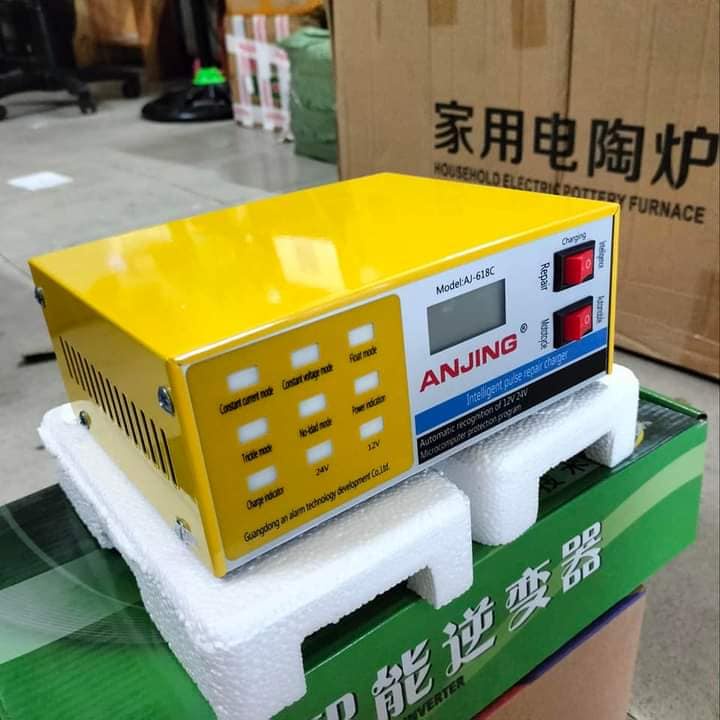 Sạc và phục hồi bình ắc quy 12V 24V 200AH AJ-618C - Máy sạc ắcquy thông minh - AJ-618C -Mẫu mới -MT23