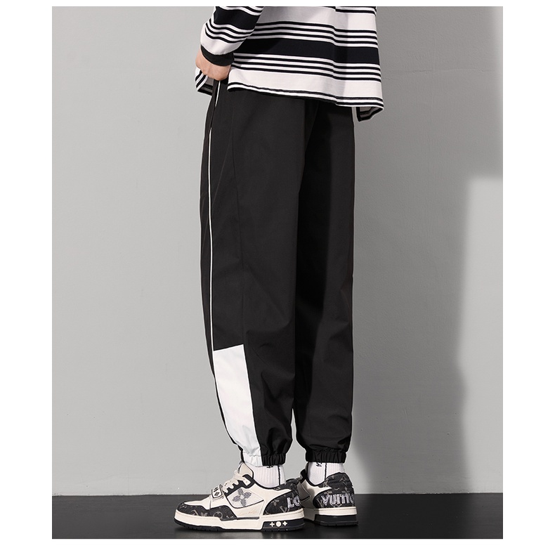 Quần Dài Lưng Cao Dáng Rộng Phong Cách Thể Thao Thời Trang Mùa Hè Cho Nam