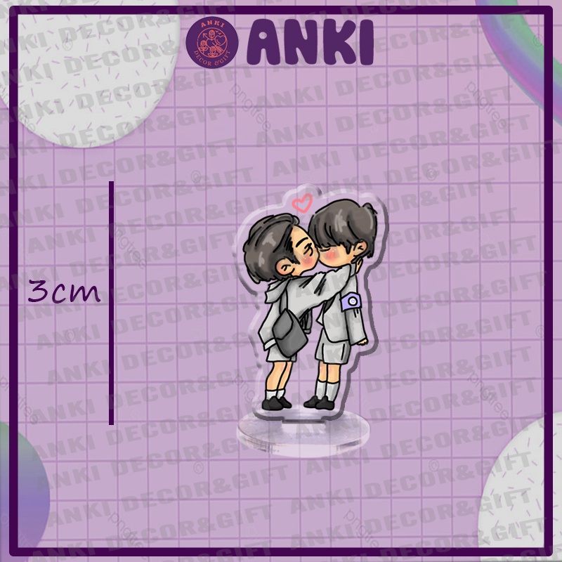 Standee mini FIRSTKHAOTUNG chibi dễ thương, standee  mica trong suốt, mô hình chibi nhân vật cute, quà tặng