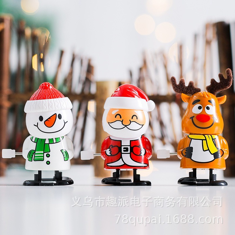 Đồ Chơi Lên Dây Cót Hình Ông Già Noel / Hoạt Hình Bằng Nhựa Dễ Thương Trang Trí Tiệc Giáng Sinh Cho Bé / Bé