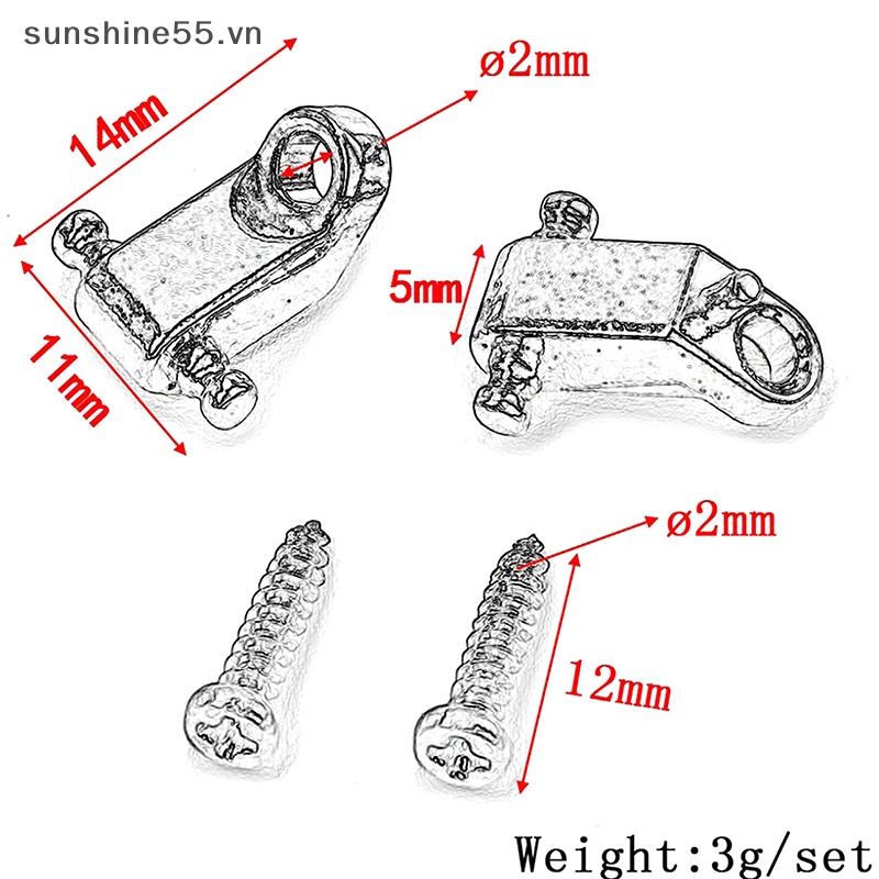 Sunshine Bộ 2 Con Lăn Dây Đàn guitar Điện Kèm Ốc Vít Màu Vàng / Bạc Ch