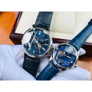 Đồng hồ cặp chính hãng orient sun & moon & blue moon cực hot ra-ak0011d10b và ra-ag0018l10b