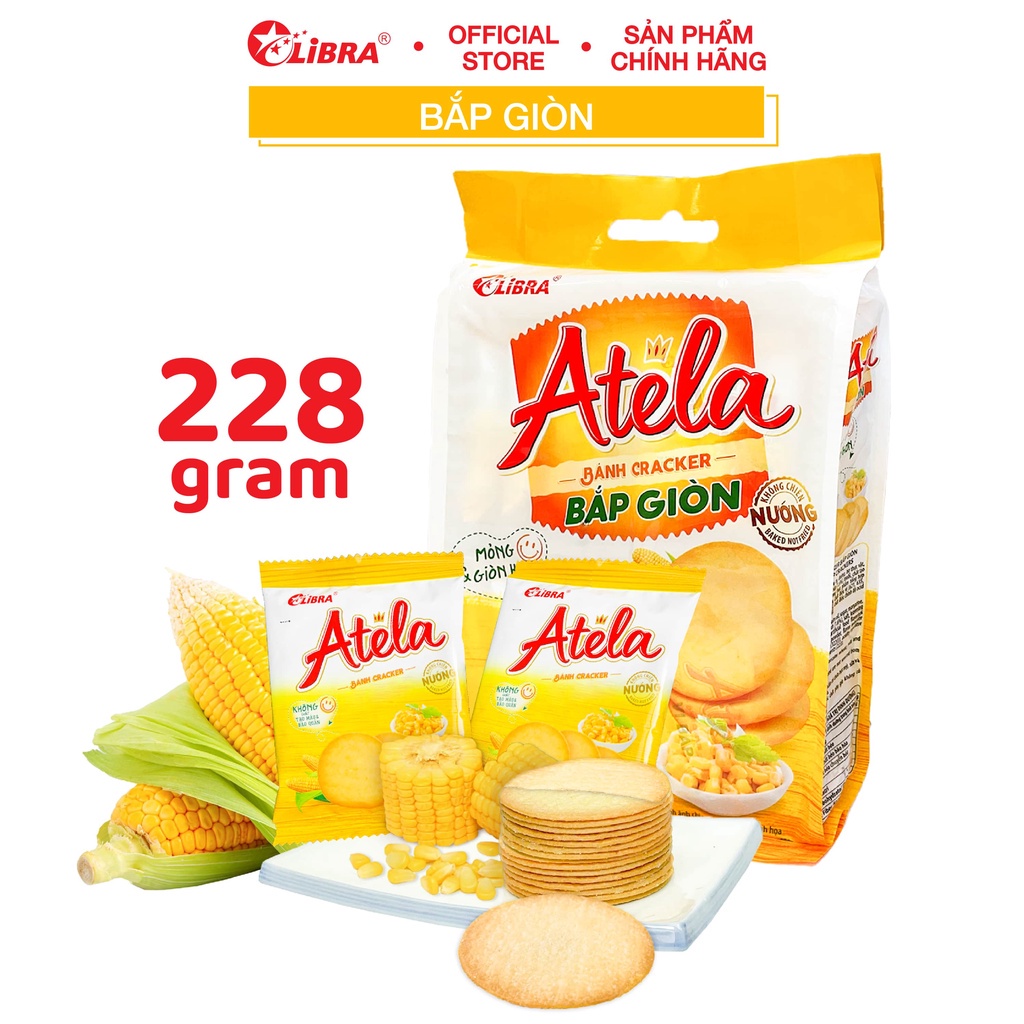 Bánh khoai tây cracker LIBRA đồ ăn vặt dinh dưỡng snack potato mặn giòn gói 228g