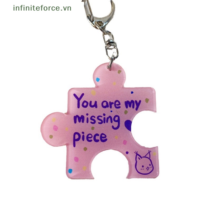 Móc Khóa Hợp Kim Hình Mảnh Ghép Chữ you are my missing piece Sáng Tạo Làm Quà Tặng Trang Sức Cho Cặp Đôi