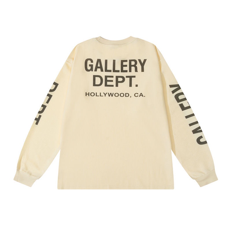 PWMN Gallery Letter Dept slogan printed long sleeve Ouyang Nana High Street fashion retro couple base shirt autumn
