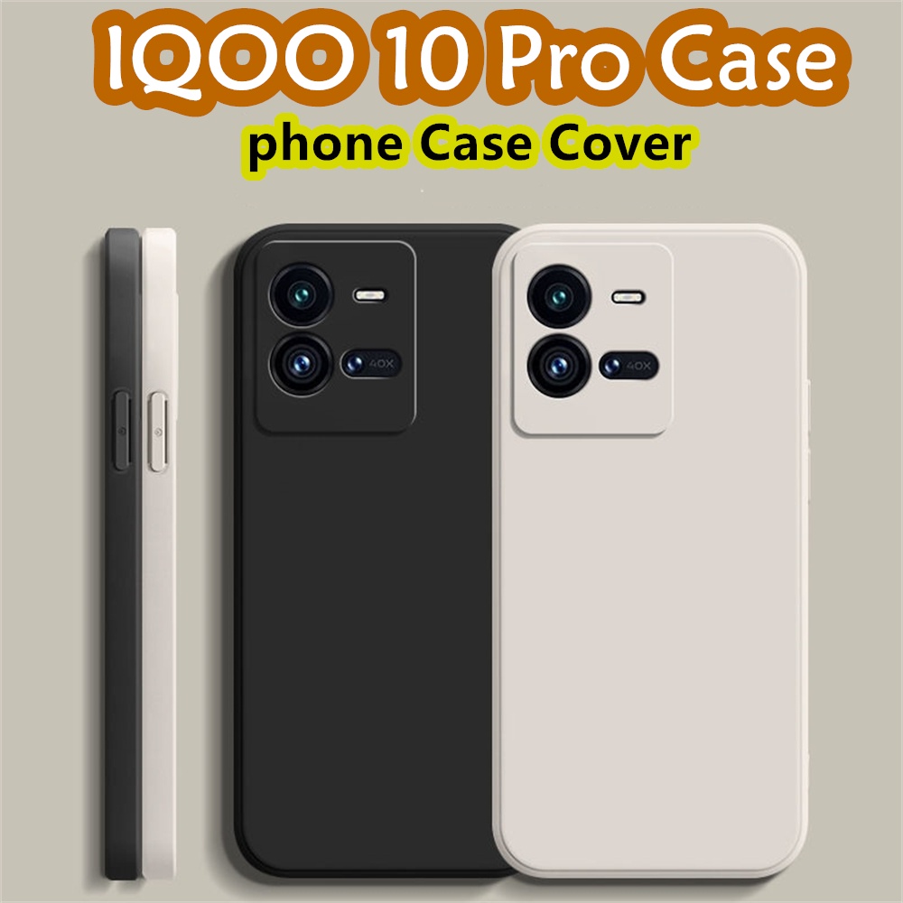 Ốp Điện Thoại Silicon Màu Trơn Đơn Giản Cho iqoo 10 pro