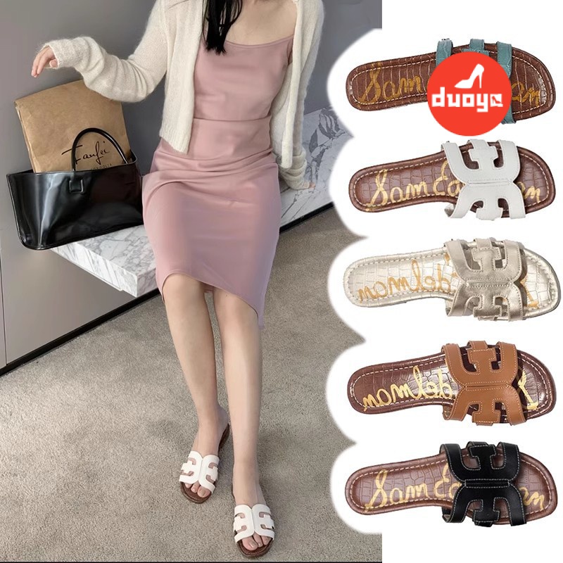 Duoya Hair Thẳng ~  Dép Sandal Da Mềm Chính Hãng Cho Nữ Đi Biển Mùa Hè Sanya Miễn Phí Vận Chuyển Hàng Từ Nhà Máy Chính Hãng ~ Hàng Từ Nước Ngoài Trời