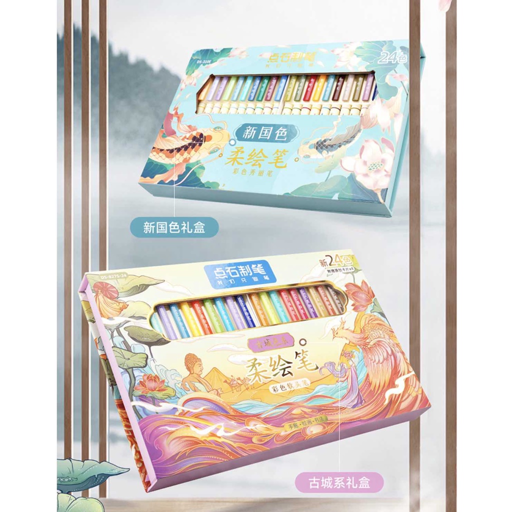 Bộ 24 Bút Brush Soft Viết Thư Pháp Calligraphy/Bullet Journal Ngòi Cao Cấp