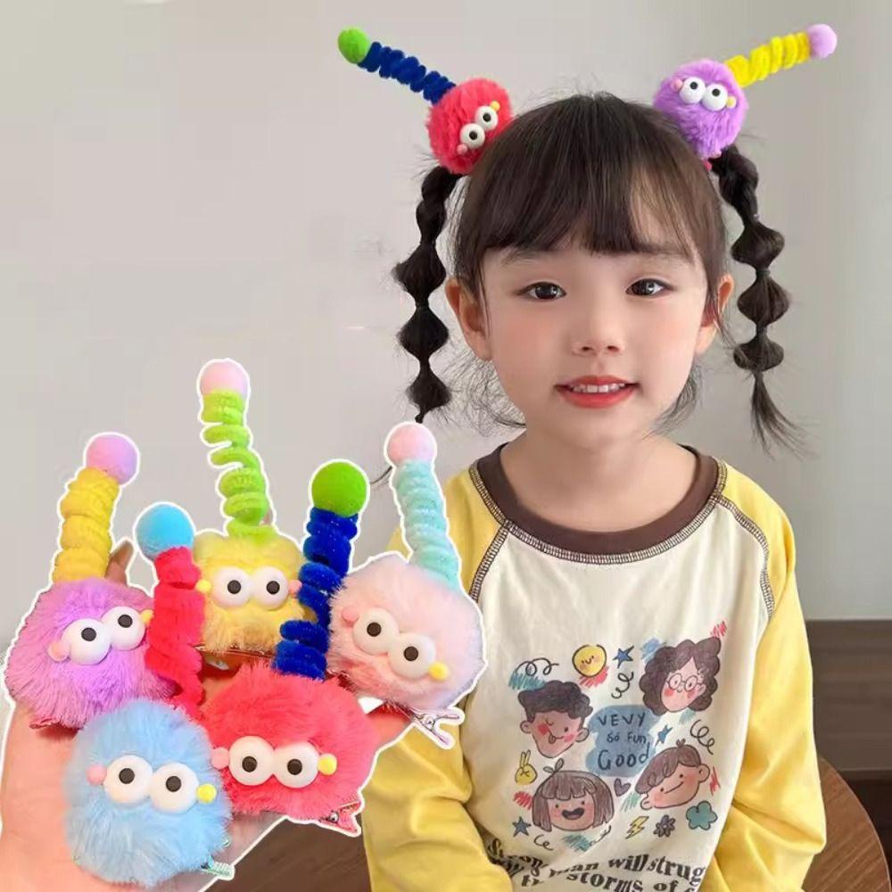 Leota Kẹp Tóc Hình Búp Bê Hoạt Hình Vui Nhộn Phong Cách Hàn Quốc
