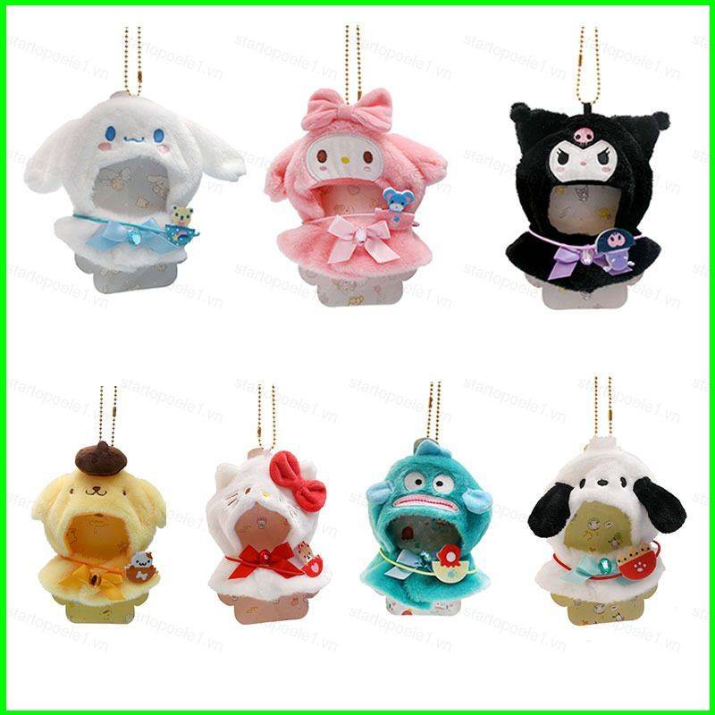 Sanrio Áo Choàng Nhồi Bông 13cm Quà Tặng Cho Bé Gái kuromi melody purin pachacco cinnamoroll