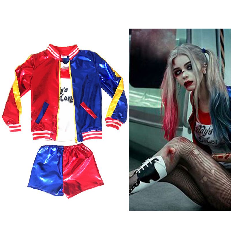 Harley quinn Áo Khoác Hóa Trang halloween Cho Bé Gái
