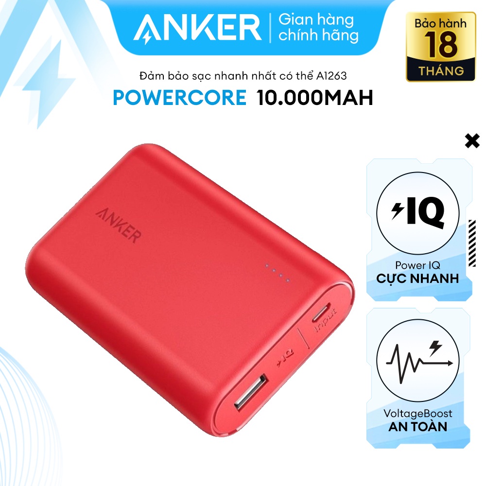 Pin sạc dự phòng ANKER PowerCore 10000mAh - A1263 tặng ô tô
