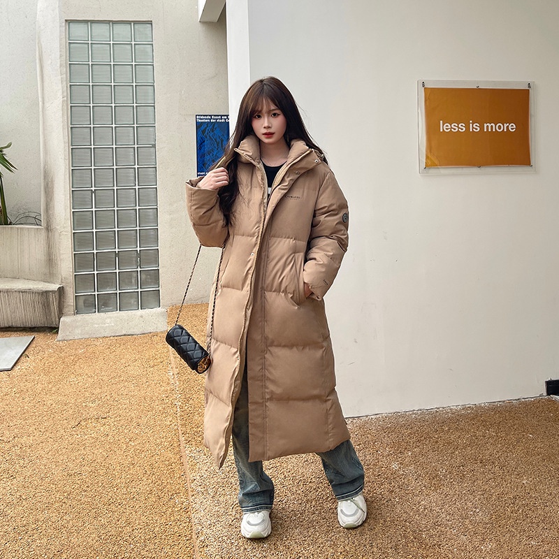 Áo Khoác Đệm Dày Dáng Dài Qua Gối Phong Cách Mới 2023 Hợp Mùa Đông 2023