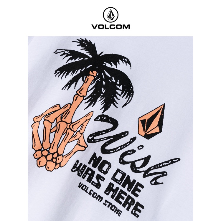 Volcom Áo Thun Ngắn Tay Đính Đá Thời Trang Mùa Hè Cho Nam