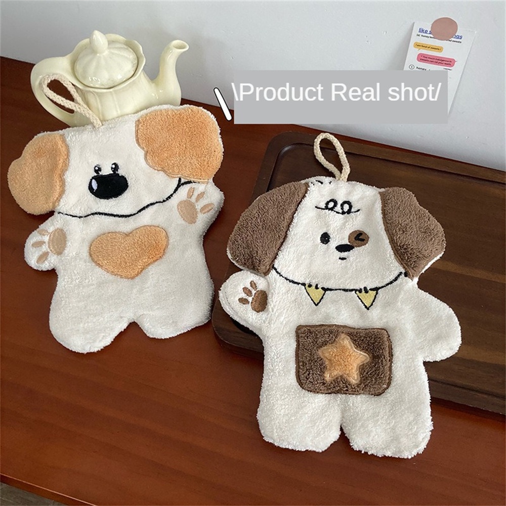 Khăn Tay Joyfeel Puppy Khăn Nhung San Hô Siêu Thấm Khăn Khô Nhanh Khăn Tay Khăn Lau Dễ Thương Rag Phụ Kiện Phòng Tắm