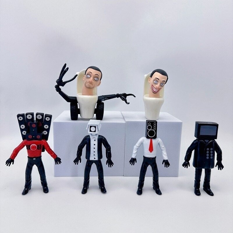 Set 5 / 6 / 8 / 9 / 10 / 12 Mô Hình Mô Phỏng skibidi toilet Ngộ Nghĩnh TV Man Camera